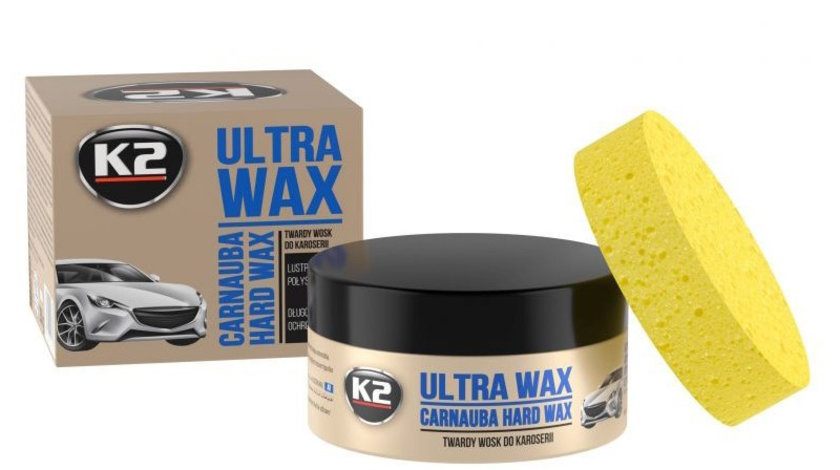 Ultra Wax Ceară Tare De Carnauba Cu Burete, 250 G K2-00137