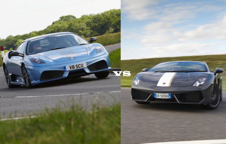 Un altfel de duel: F430 Scuderia vs. Gallardo LP550-2