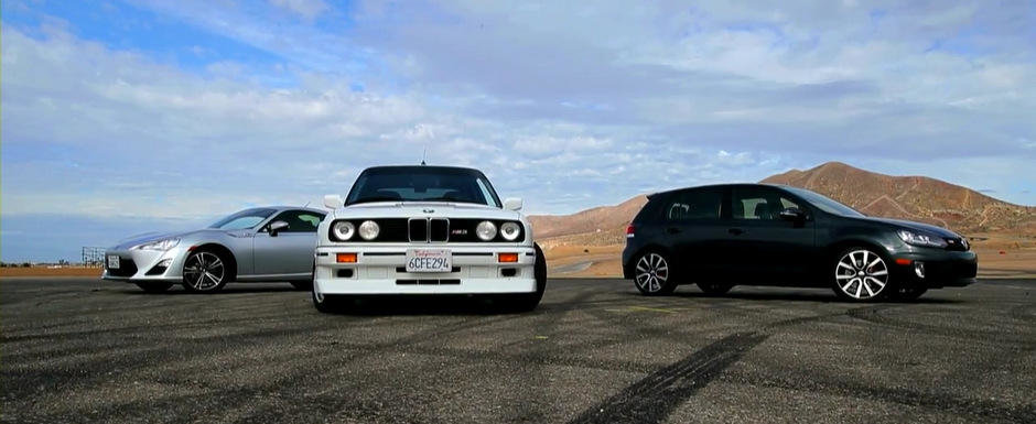 Un altfel de duel: Scion FR-S versus VW Golf GTI versus BMW M3 E30