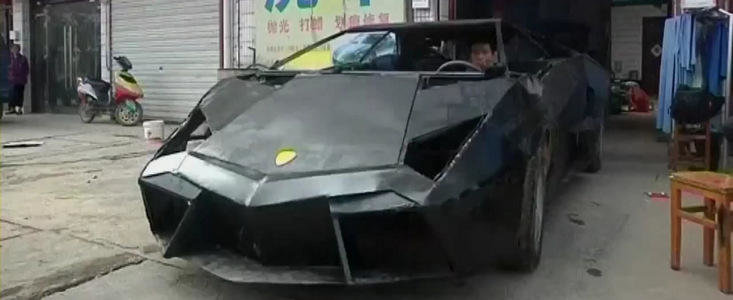 Un altfel de tuning: Lamborghini Reventon construit din piese vechi si multa pasiune
