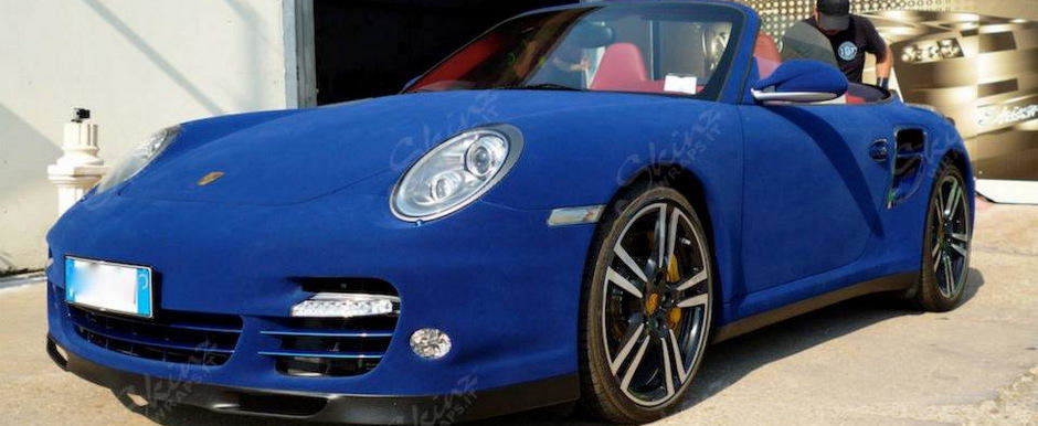 Un altfel de tuning: Porsche 911 Turbo imbracat in... catifea