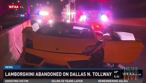 Un american si-a abandonat Lamborghini-ul pe autostrada. Dupa ce l-a lovit.