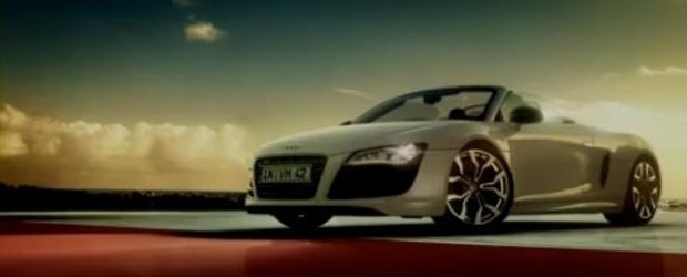 Un Audi R8 Spyder in miscare