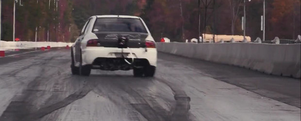 Un Evo 8 complet tunat 'danseaza' catre un NOU RECORD MONDIAL