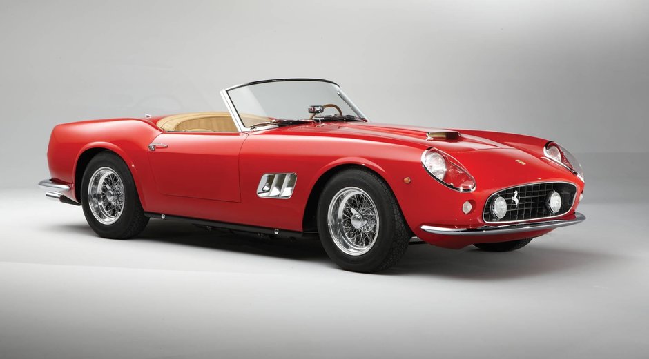 Un Ferrari 250 GT SWB California Spider este de vanzare la licitatie Un Ferrari 250 GT SWB California Spider este de vanzare la licitatie