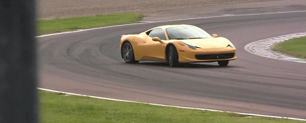 Un Ferrari 458 Italia e abuzat pe circuit, in aplauzele noastre