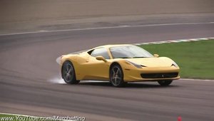 Un Ferrari 458 Italia e abuzat pe circuit, in aplauzele noastre