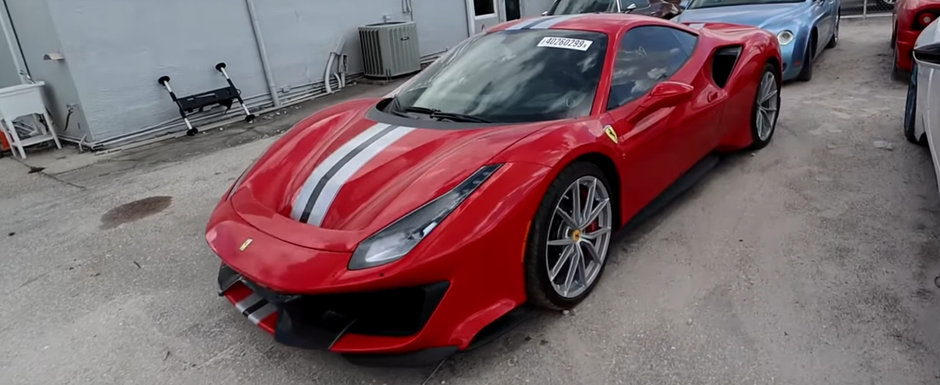 Un Ferrari de jumatate de milion de dolari declarat DAUNA TOTALA. Masina are 240 de km in bord