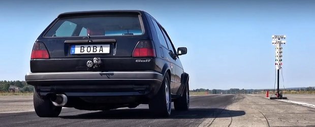 Un Golf Mk2 aparent stock ascunde are 1233 cp si face in sub 9s sfertul de mila