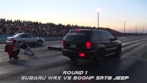 Un Jeep de 800 cp si tractiune integrala face legea la drag-racing