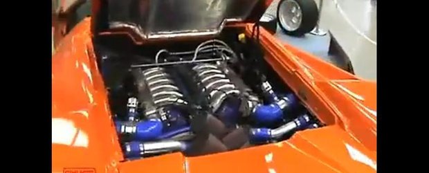 Un Lamborghini Diablo fals, cu motor V12 de BMW si 4 turbine