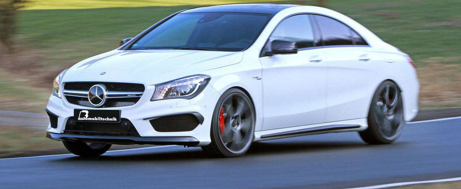 Un Mercedes CLA45 AMG de 450 CP si 296 km/h, de la B&B Automobiltechnik