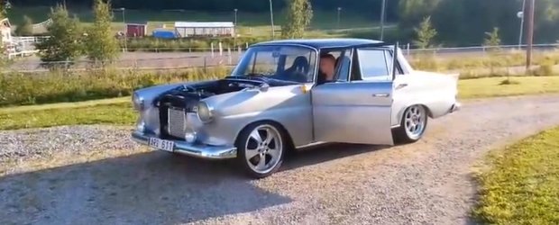 Un Mercedes din 1964 cu motor de BMW are peste 500 cp