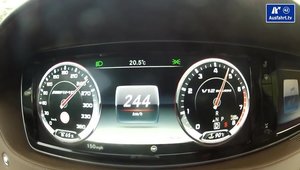 Un Mercedes S65 AMG W222 accelereaza de la 0 la 250+ km/h
