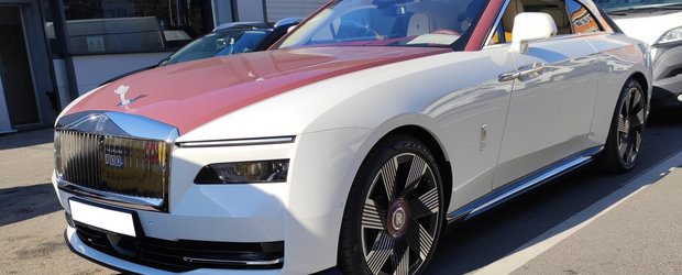 Un Rolls-Royce electric de 400.000 de euro, fotografiat la RAR Grivita