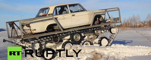 Un rus pasionat de Mad Max a facut un tanc dintr-o Lada veche