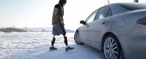 Un tanar cu toate membrele amputate face drift si viseaza la o plimbare cu Ken Block