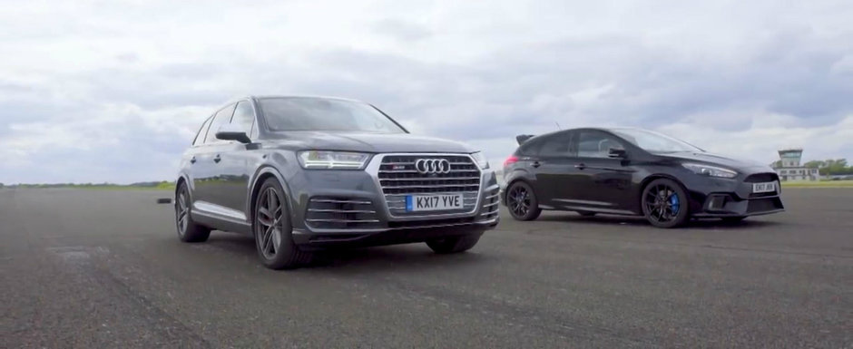 Una are motor V8 diesel, cealalta... un benzinar cu patru cilindri. Liniuta intre Audi SQ7 si Ford Focus RS Una are motor V8 diesel, cealalta... un benzinar cu patru cilindri. Liniuta intre Audi SQ7 si Ford Focus RS