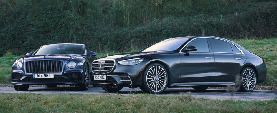 Una costa 110.000 de lire, cealalta... de doua ori mai mult. Test comparativ intre noul Mercedes S-Class si Bentley Flying Spur Una costa 110.000 de lire, cealalta... de doua ori mai mult. Test comparativ intre noul Mercedes S-Class si Bentley Flying Spur