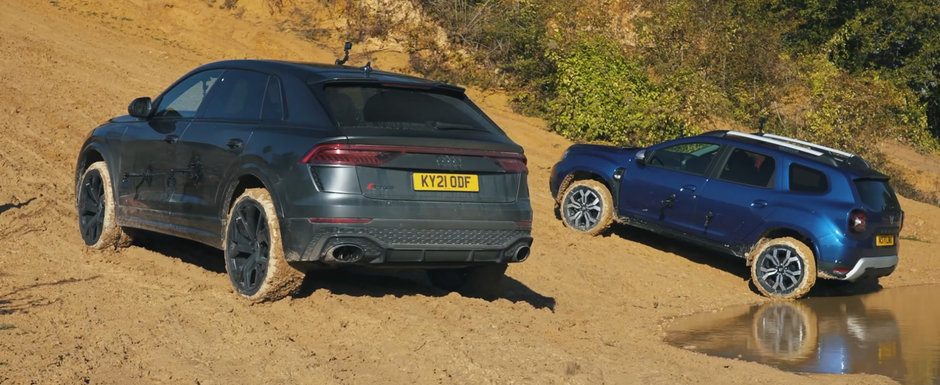 Una costa 20.000 de lire, cealalta... de peste cinci ori mai mult. Test comparativ intre Dacia Duster si Audi RS Q8 Una costa 20.000 de lire, cealalta... de peste cinci ori mai mult. Test comparativ intre Dacia Duster si Audi RS Q8