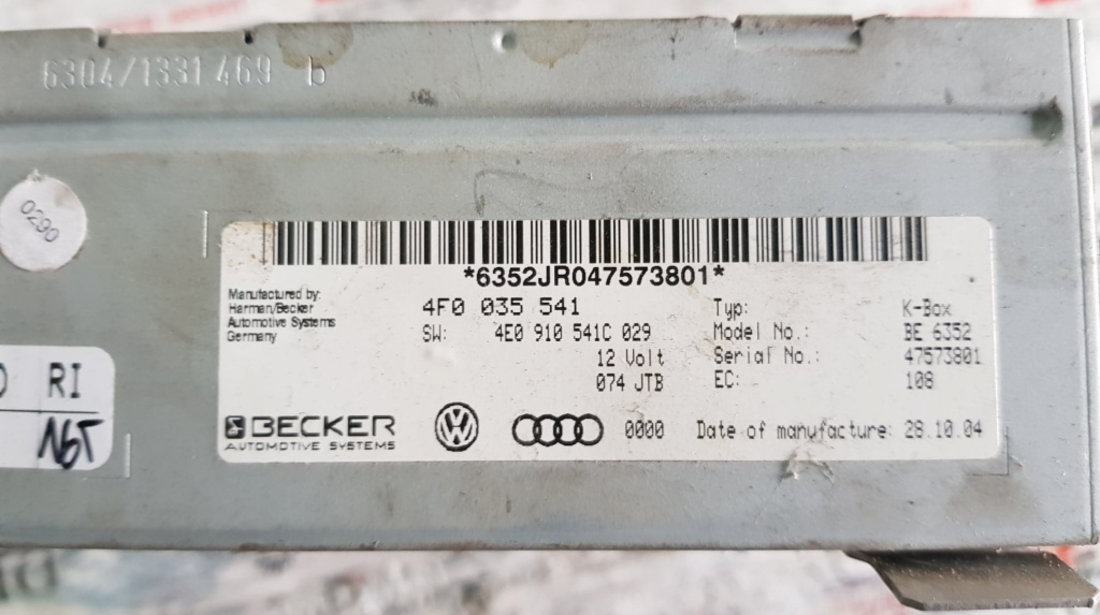 Unitate MMI navigatie 2G / Radio K-Box Audi Q7 4L cod piesa : 4f0035541