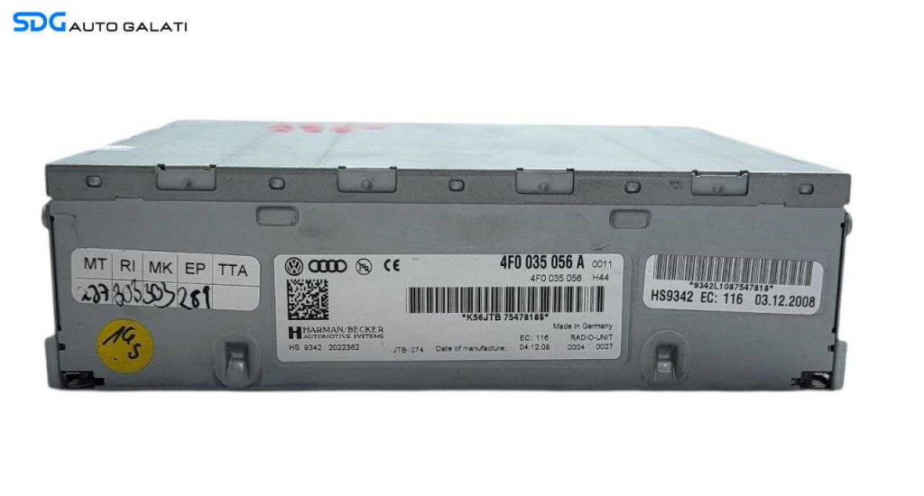 Unitate Modul Amplificator Audio Radio Audi A6 C6 2004 - 2011 Cod 4F0035056A [L7465]