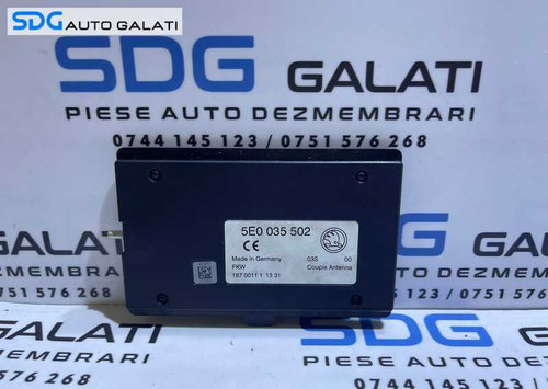 Unitate Modul Amplificator Telefon Skoda Octavia 3 2013 - 2017 Cod 5E0035502 [L3463]