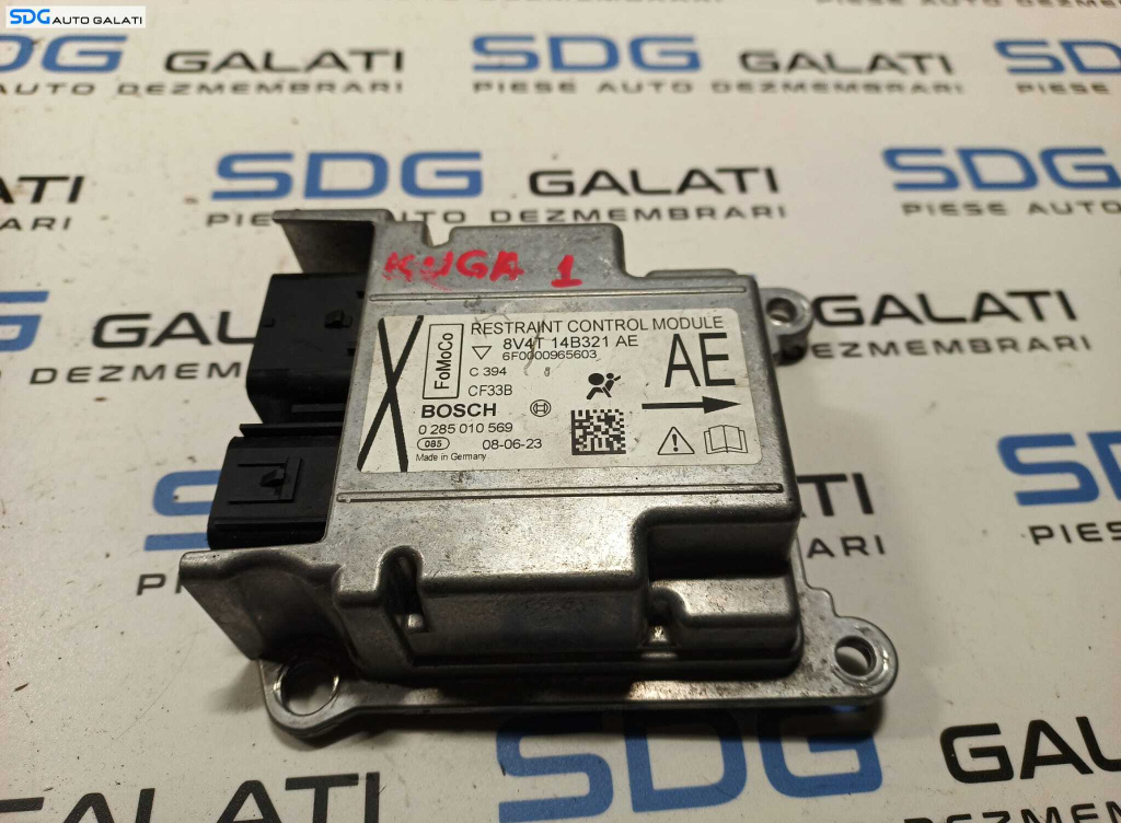 Unitate Modul Calculator Airbag Ford Kuga 1 2008 - 2012 Cod 8V4T 14B321 AE 8V4T-14B321-AE 8V4T14B321AE 0285010569 [L0666]