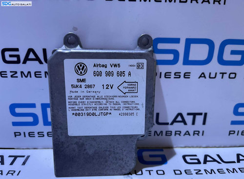 Unitate Modul Calculator Airbag Index 03 Volkswagen Golf 4 1998 - 2006 Cod 6Q0909605A