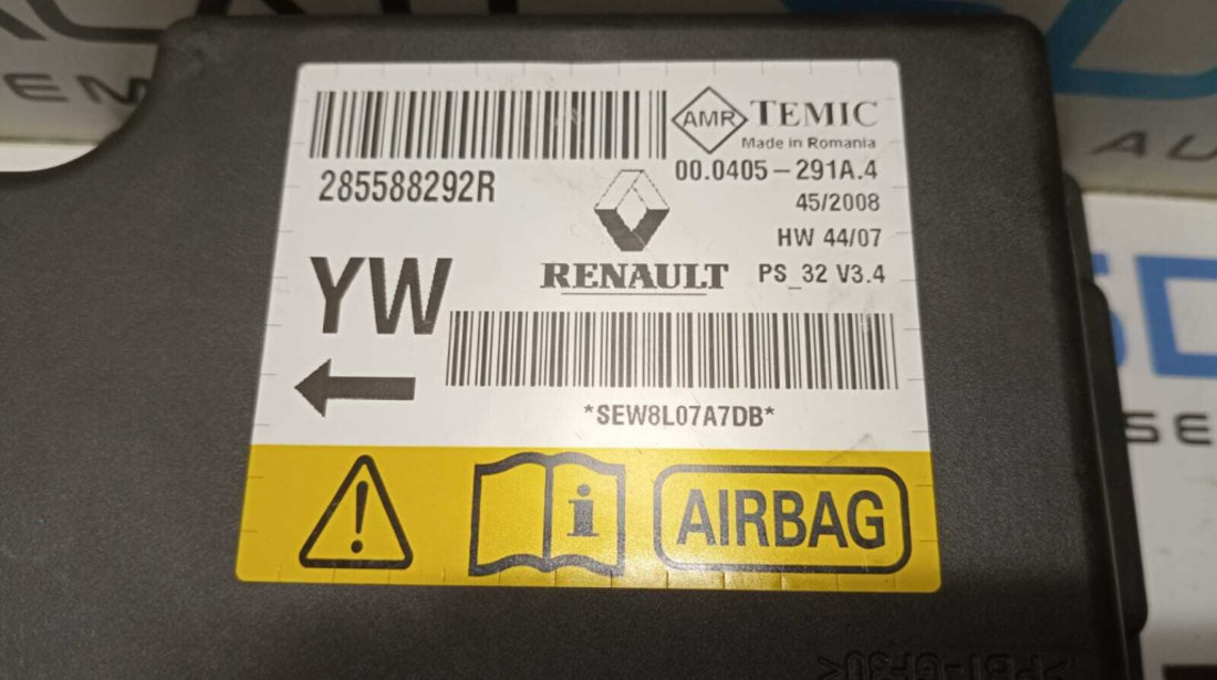 Unitate Modul Calculator Airbag Renault Megane 3 2008 - 2015 Cod 285588292R [M4338]