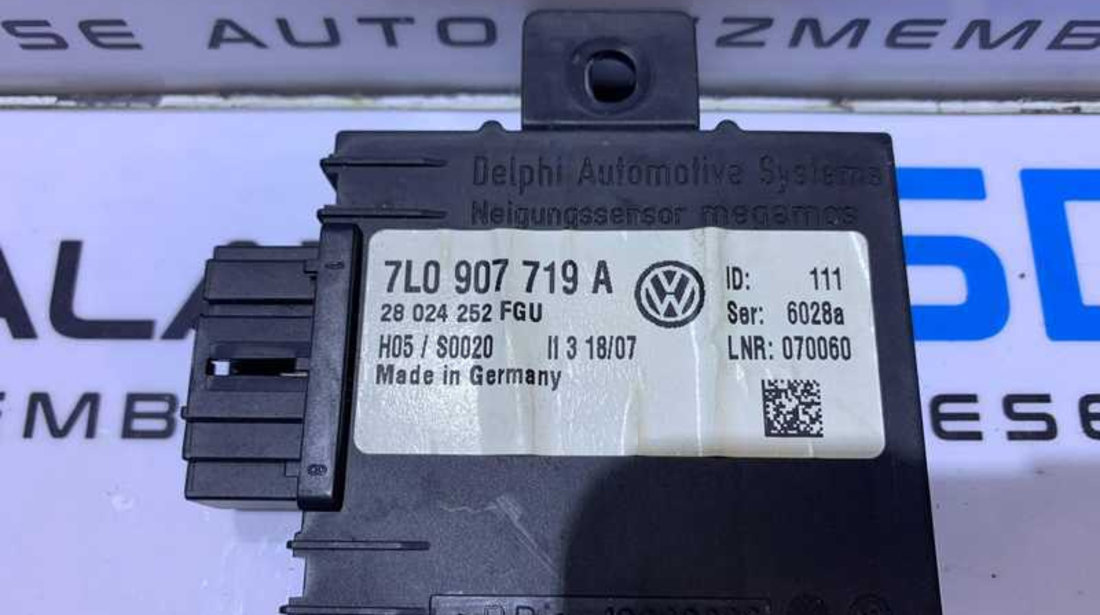 Unitate Modul Calculator Alarma Anti-Remorcare Anti-Furt VW Touareg 2003 - 2010 Cod 7L0907719A