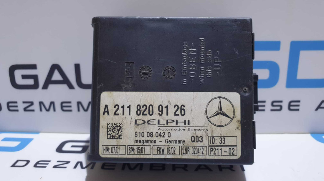 Unitate Modul Calculator Alarma Antifurt Mercedes Clasa C Class S203 2004 - 2007 Cod A2118209126