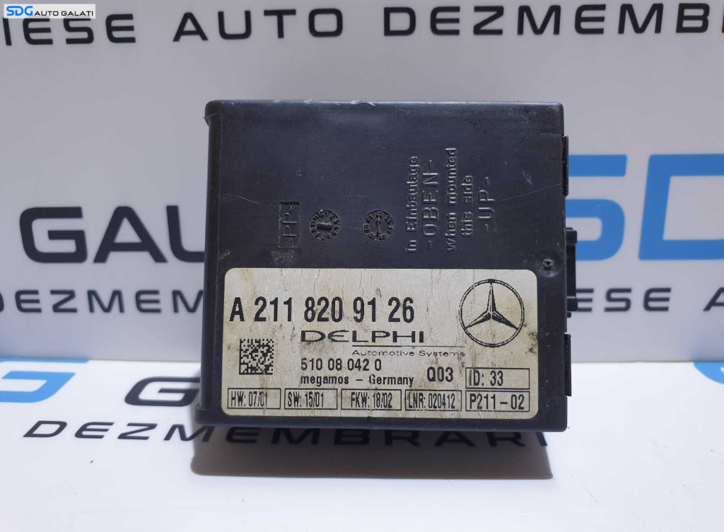 Unitate Modul Calculator Alarma Antifurt Mercedes Clasa C Class W203 2000- 2007 Cod A2118209126 [LR0516]