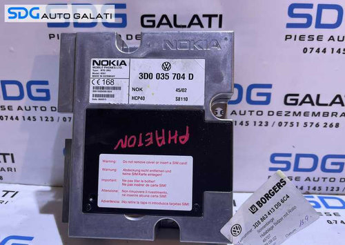 Unitate Modul Calculator Bluetooth Telefon VW Phaeton 2002 - 2010 Cod 3D0035704D 3D5863413DS