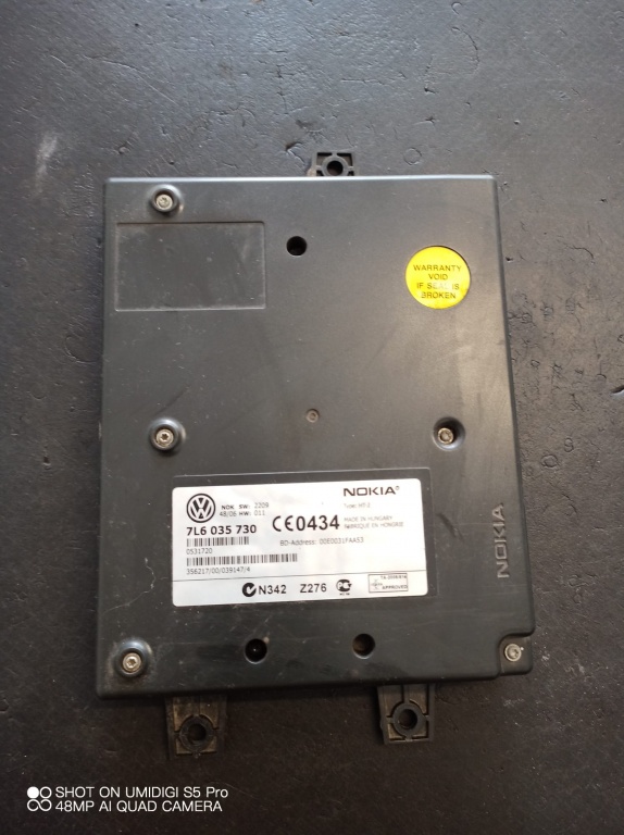 Unitate modul calculator bluetooth , VW Passat B6 2005 - 2010 COD - 7L6035730