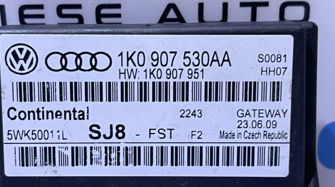 Unitate Modul Calculator CAN Gateway Audi TT 8J 2007 - 2010 Cod 1K0907530AA