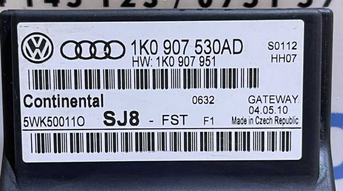 Unitate Modul Calculator CAN Gateway VW Scirocco 2009 - 2014 Cod 1K0907530AD 1K0907951