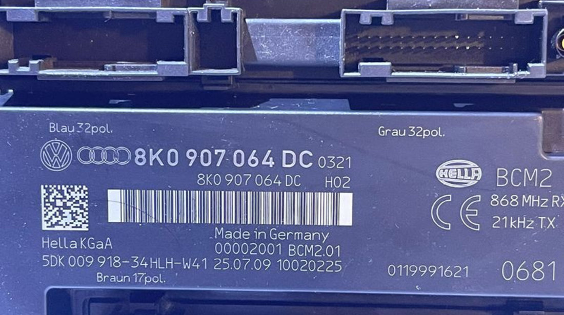 Unitate Modul Calculator Confort Audi A4 B8 2008 - 2015 Cod 8K0907064DC