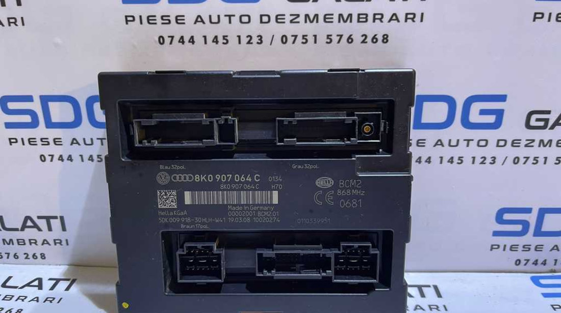 Unitate Modul Calculator Confort BCM Audi Q5 2009 - 2012 Cod 8K0907064C