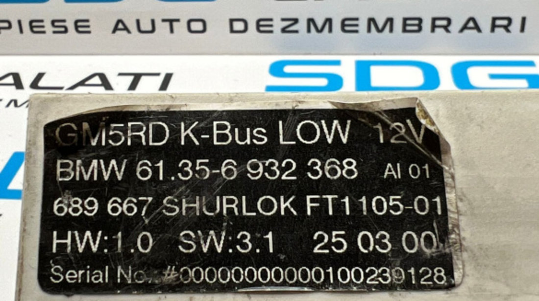 Unitate Modul Calculator Confort Confort BMW Seria 3 E46 1998 - 2006 Cod 6932368 61356932368