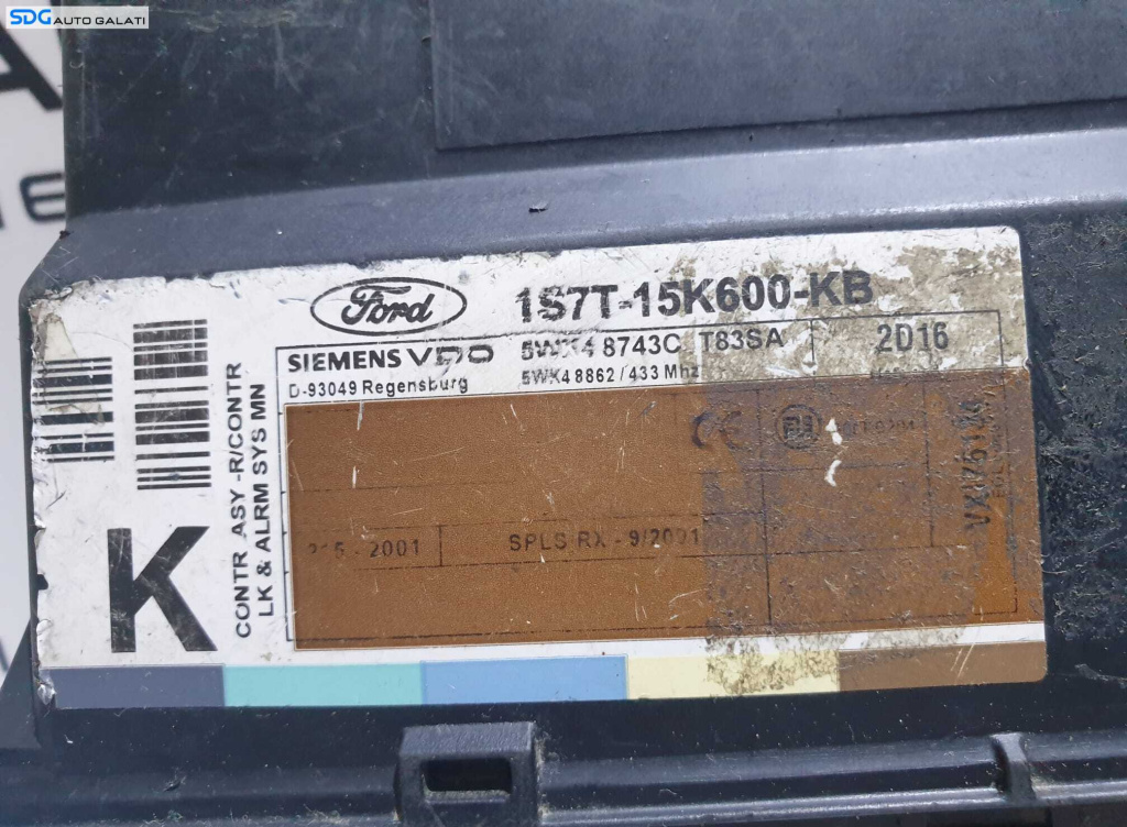 Unitate Modul Calculator Confort Confort Ford Mondeo MK3 2000 - 2007 Cod 1S7T-15K600-KB [L3652]