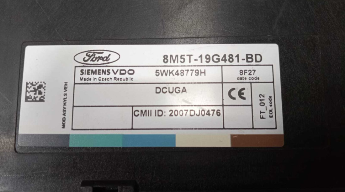 Unitate Modul Calculator Confort Ford Kuga 1 2.0 2008 - 2012 Cod 8M5T-19G481-BD [M4098]