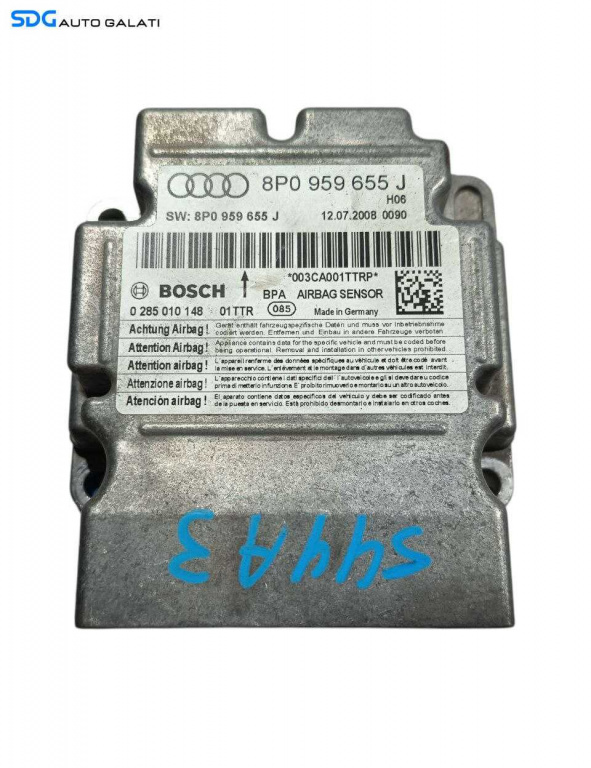 Unitate Modul Calculator Control Airbag Audi A3 8P1 2004 - 2013 Cod 8P0959655J [L6723]