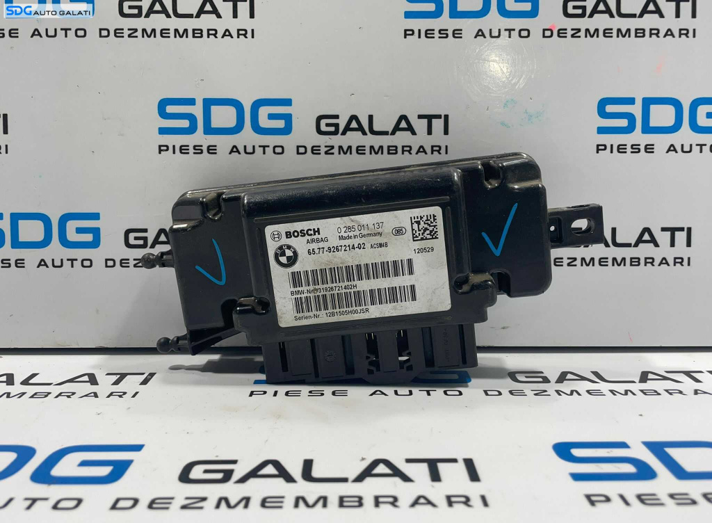 Unitate Modul Calculator Control Airbag BMW Seria 3 F30 F31 2011 - 2018 Cod 65.77-9267214-02 9267214 [L3771]
