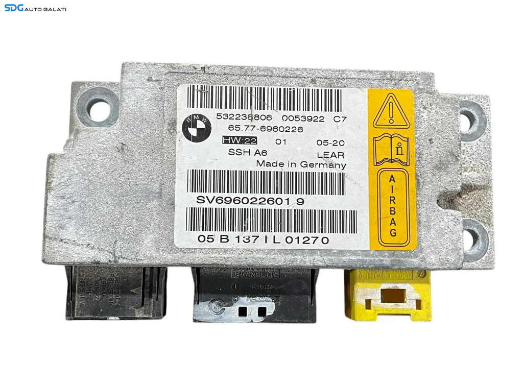 Unitate Modul Calculator Control Airbag BMW Seria 7 E65 E66 2001 - 2008 Cod 6960226 [LR0373]