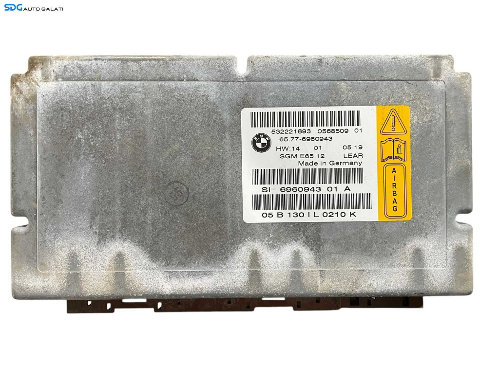Unitate Modul Calculator Control Airbag BMW Seria 7 E65 E66 2001 - 2008 Cod 6960943 [LR0413]