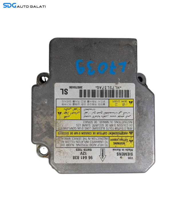 Unitate Modul Calculator Control Airbag Chevrolet Epica 2006 - 2011 Cod 96641838 [L7039]
