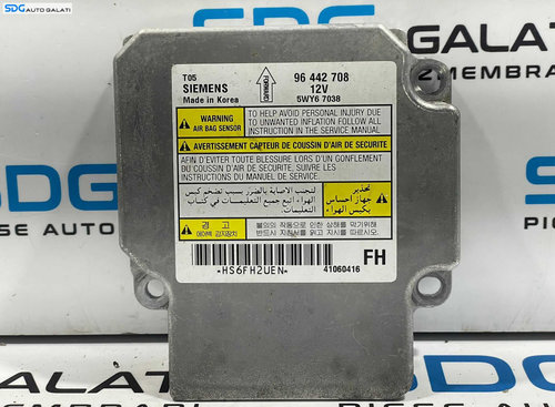 Unitate Modul Calculator Control Airbag Chevrolet Aveo T200 T250 2003 - 2011 Cod 96442708 5WY67038 [...