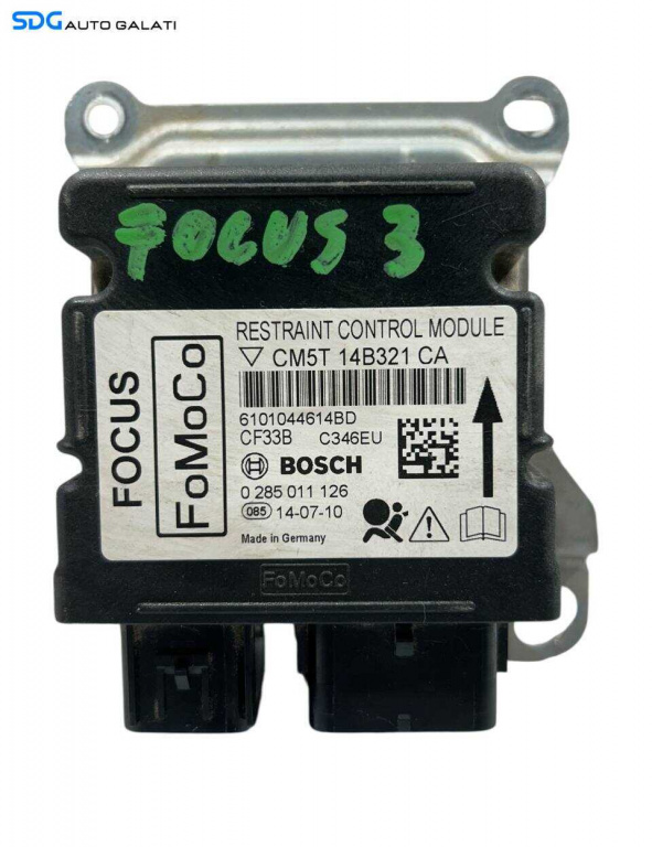 Unitate Modul Calculator Control Airbag Ford Focus 3 2010 - 2015 Cod CM5T-14B321-CA CM5T14B321CA [LR1121]