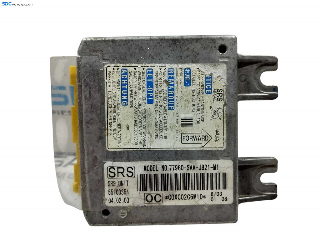 Unitate Modul Calculator Control Airbag Honda Jazz 2002 - 2008 Cod 77960-SAA-J821-M1 [LC1073]